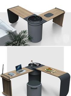 Multifunctional Office Furniture, Innovative Desk Design, Multi Function Furniture Design, Multifunctional Furniture Design Ideas, Design Technology Projects, Smart Office Furniture Technology, Design And Technology Projects, Smart Furniture Technology, Smart Furniture Design