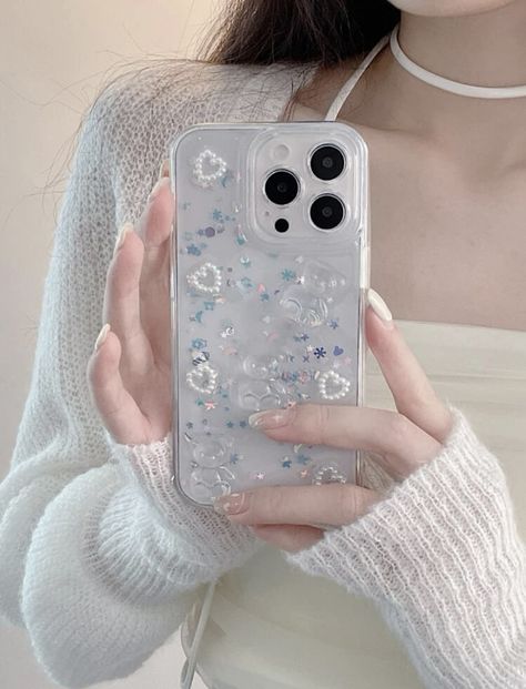 Korean Phone Cases, Capas Samsung, Kawaii Phone Case, Iphone Obsession, Pretty Iphone Cases, Glitter Phone Cases, Pretty Phone Cases, Luxury Phone Case, Apple Phone Case