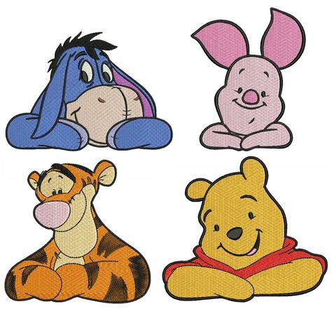 Embroidery Designs Winnie Pooh Machine Embroidery Winnie Pooh and Friends Embroidery Design Files Winnie Pooh Tiger Eeyore Piglet - Etsy Winnie Pooh And Friends, Friends Embroidery, Pooh And Friends, Tiki Tiki, Disney Embroidery, Embroidered Canvas, Embroidery Patterns Free, Drawing Inspo, Embroidery For Beginners