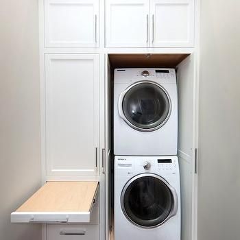 Stackable Washer And Dryer Design Ideas Narrow Laundry Room, Laundry Room Organization Storage, Stacked Laundry Room, Laundry Room Ideas Small Space, Pantry Laundry, Laundry Room Closet, Laundry Room Layouts, Laundry Room Renovation, Laundry Design