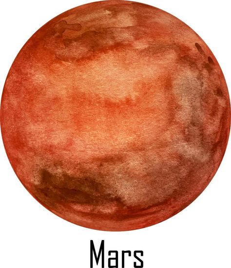 Watercolor planet Mars isolated on white. Mars Illustration Mars Painting Acrylic, Mars Drawing Planet, Mars Watercolor, Mars Drawing, Mars Painting, Mars Illustration, Mars Art, Planets Images, Fancy Dress Competition