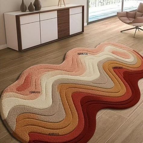 Irregular melting hand tufted rugs Melting Rug, Tuft Rug, Room Drawing, Book Room, Tufted Rugs, Studio Room, Wool Handmade, Office Home Decor, Room Kids