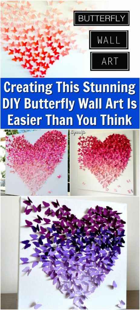 Creating This Stunning DIY Butterfly Wall Art Is Easier Than You Think {Video} Brainstorming Board, Think Video, Diy Butterfly Decorations, Diy Papillon, Diy Paper Butterfly, Art Papillon, Butterfly Craft, Butterfly Decoration, Origami Butterfly