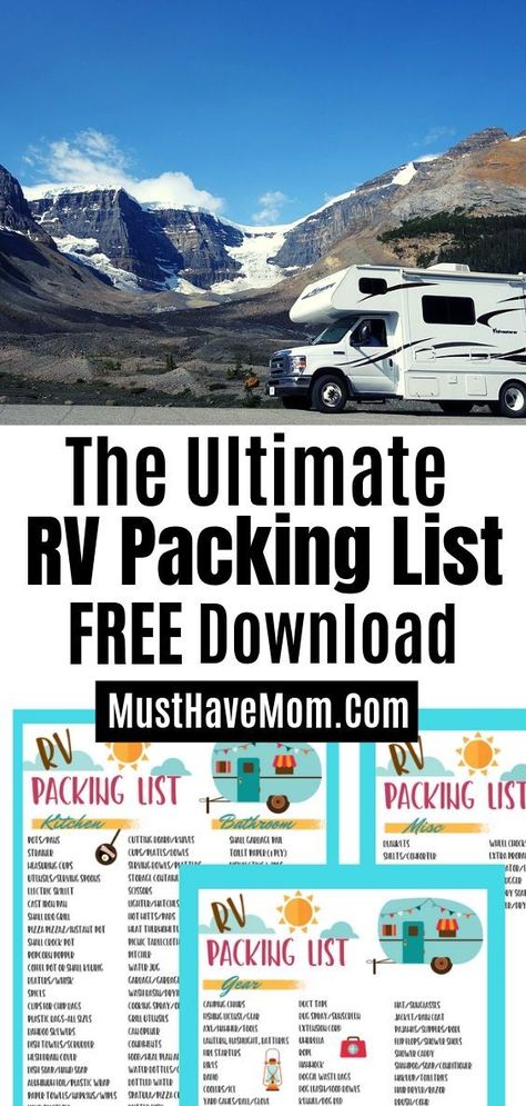 What To Pack For Rv Camping, Packing List For Camper Trailer, Packing List For Camping In A Camper, Rv Packing List Free Printable, Travel Trailer Packing List Rv Checklist, Travel Trailer Packing List, Travel Trailer Must Have List, Trailer Packing List Rv Checklist, Rv Camping Checklist Family