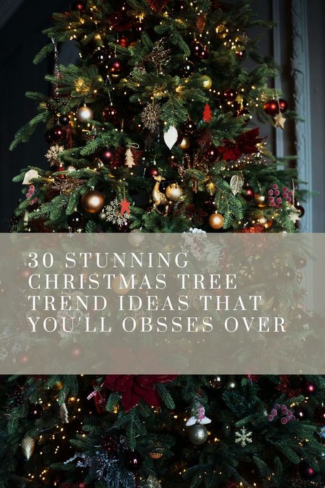 See more here: https://byannabellerose.com/30-stunning-christmas-tree-trend-ideas-that-youll-obsess-over/ Here are 30 stunning Christmas tree trend ideas for 2021 that you will be obsessed with! Christmas Tree Themes Traditional, Best Christmas Ornaments, Christmas Tree Ideas Classic, Christmas Inspo 2024, Stunning Christmas Trees, All Christmas Trees, Christmas Tree Trends 2023/24, Real Christmas Tree Decorations, Tree Inspo Christmas