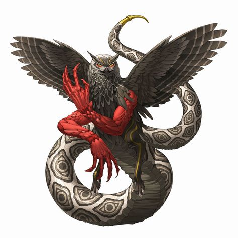 Amon (Shin Megami Tensei: Deep Strange Journey) Amon Demon, Shin Megami Tensei Demons, Kazuma Kaneko, Ars Goetia, D D Monsters, Shin Megami Tensei Persona, Shin Megami Tensei, Monster Concept Art, Megami Tensei