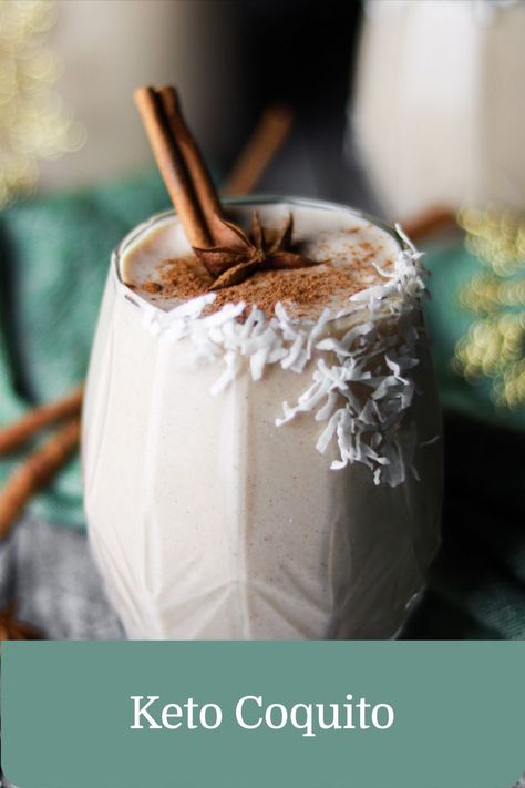 Keto Coquito by Chef Michael Sugar Free Condensed Milk, Coquito Recipe, Keto Meal Ideas, Keto Friendly Recipes, Eating Keto, Faux Food, Starchy Vegetables, Low Carb Diet Recipes, Canned Coconut Milk