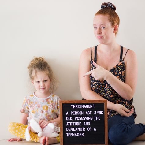 Threenager! A person age 3 years old, possessing the attitude and demeanour of a teenager. #letterboard #letterboardquotes #threenager #toddler #toddlers #toddlerlife #toddleractivitiesathome #mumlife Threenager Photoshoot Ideas, Third Birthday Photoshoot Ideas, Threenager Photoshoot, Threenager Party Ideas Girl, Third Birthday Photoshoot, Little Miss Threenager Birthday Ideas, Birthday Letterboard, Bobby Blotzer, Threenager Birthday Party