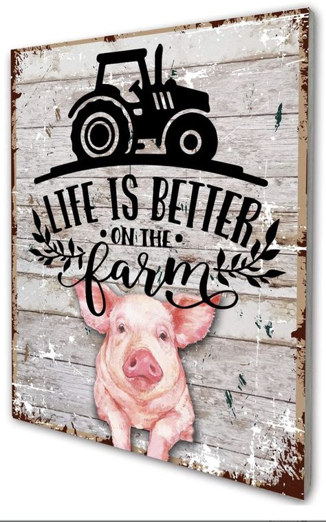 Pig Signs, Pig Decorations, Flower Bed Decor, Hog Heaven, Pig Decor, Signs Diy, Diy Wood Signs, Pig Lovers, Mom Hoodies