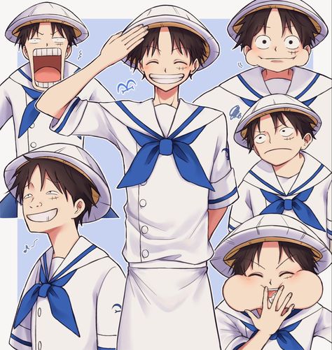 Anime: One Piece #anime #manga #art #artwork #fanart #animeart #animeboy Marine Luffy, Luffy Outfits, One Piece Anime Manga, One Piece Luffy, Nico Robin, Anime One, Ship Art, One Piece Anime, Art Artwork