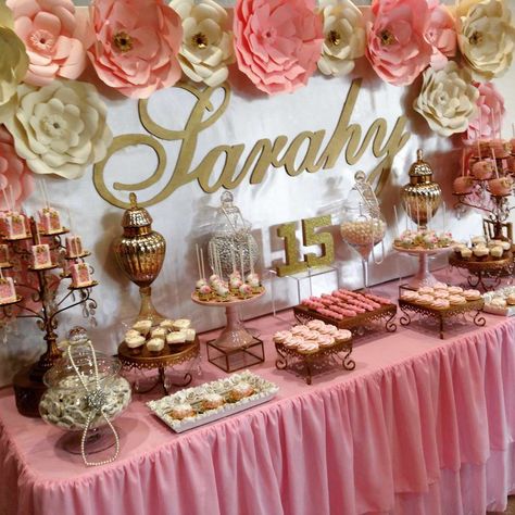 Quinceañera Quinceañera Party Ideas | Photo 1 of 14 Wedding Food Table, Quince Decor, 15th Birthday Party Ideas, Quinceanera Planning, Quince Decorations, Quinceanera Decorations, Quinceanera Themes, Sweet 16 Birthday Party, Quinceanera Party