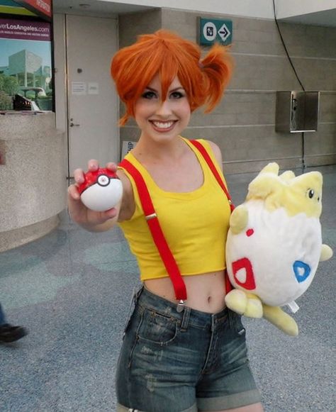 Misty cosplay! Misty Pokemon Costume, Misty Cosplay, Misty From Pokemon, Pokemon Costumes, Pokemon Cosplay, Epic Cosplay, Anime Expo, Halloween Costume Outfits, Casual Cosplay