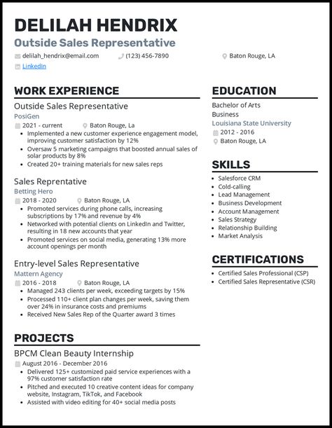 15 Sales Resume Examples That Landed Jobs in 2023 Sales Resume Examples, Project Manager Resume, Resume Objective Examples, Sales Resume, Job Resume Examples, Job Resume Template, Sales Skills, Effective Resume, Create A Resume