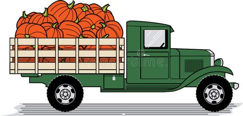 Pumpkin Truck. A vintage style truck loaded with pumpkins , #Sponsored, #vintage, #Truck, #Pumpkin, #style, #pumpkins #ad Pumpkins Illustration, Craft Room Organization Storage, Truck Drawing, Truck Clipart, Pumpkin Images, Line Art Images, Dinosaur Stickers, Pumpkin Truck, Painting Templates