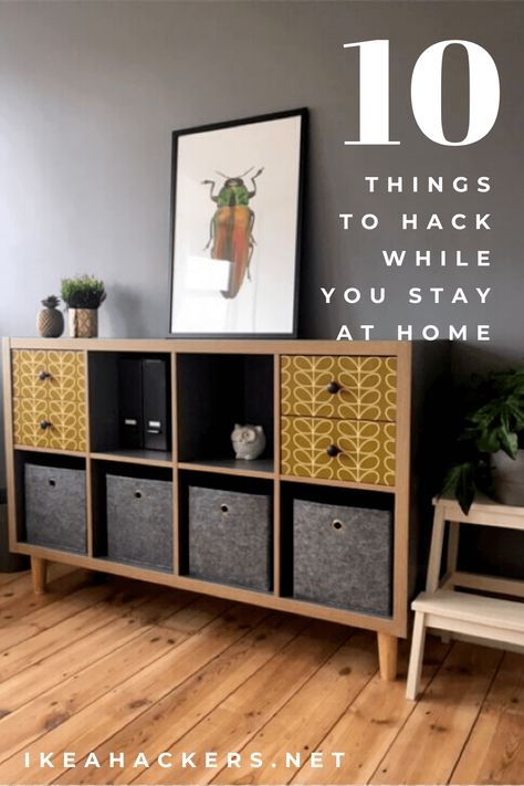 10 things to hack while you stay at home. Let's make something out of it. Oak Kallax Ikea, Kallax Mid Century Hack, Kallax Oak Effect, Kallax Oak, Vinyl Record Furniture, Living Room Wall Color, Elegant Living Room Decor, Easy Hacks, Ikea Hack Ideas