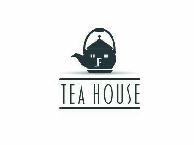 Tea Shop Logo, Tea Branding, Logo Design Negative Space, Cafe Logo Design, Tea Logo, Snacks Ideas, House Logo Design, House Logo, Tea Design