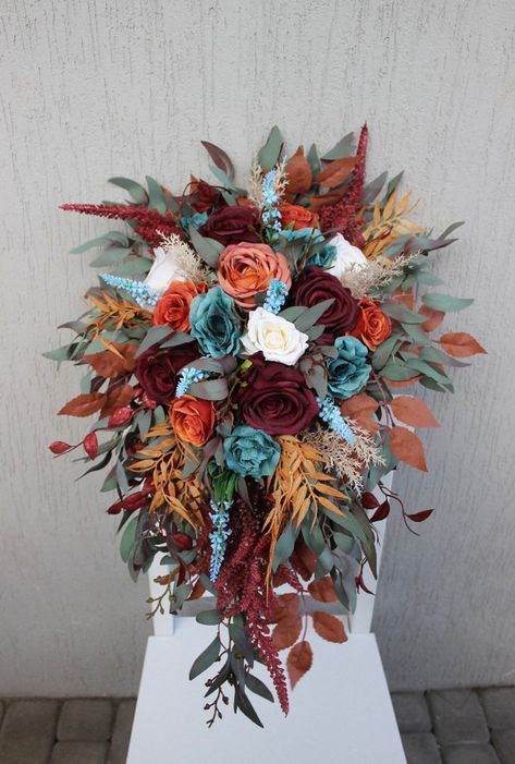 This Wedding Bouquets item by FlowerDreamsBoutique has 299 favorites from Etsy shoppers. Ships from Ukraine. Listed on 04 Jul, 2024 Dark Teal And Rust Orange Bouquet, Dark Teal And Burnt Orange Wedding Flowers, Navy Burgundy Orange Wedding, Burnt Orange And Teal Wedding Bouquets, Teal And Orange Flowers, Convict Lake Wedding, Dark Teal And Burgundy Wedding Flowers, Dark Teal And Copper Wedding, Burnt Orange And Teal Wedding Decor