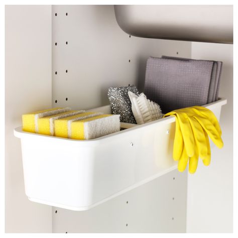 IKEA - VARIERA, Pull-out container, It&apos;s easy to access what&apos;s inside because it pulls out. Cutlery Drawer Insert, Ikea Variera, Ikea Sinks, Kitchen Shelves Organization, Cleaning Cabinets, Hacks Ikea, Drawer Inserts, Ikea Storage, Drawer Dividers