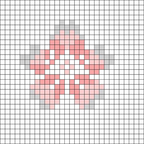 Sakura Perler Beads, Lotus Pixel Art, Flower Perler Bead Patterns, Pixel Art Fleur, Small Pixel Art Pattern, Birthday Shoes, Easy Pixel Art, Pattern Maker, Perler Bead Templates