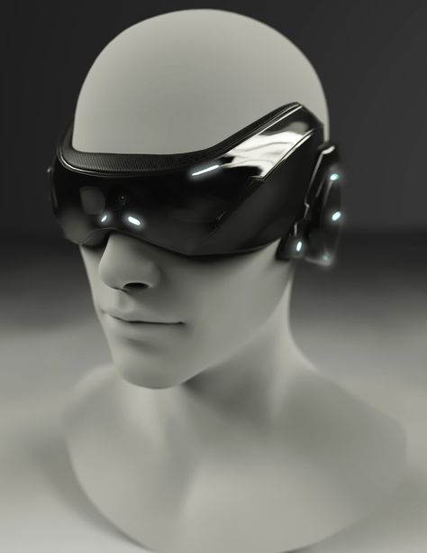 Tech Glasses, Head Gear Fashion, Goggles Photography, High Tech Glasses, Goggles Concept Art, Ar Glasses, Fantasy Goggles Design, Sci Fi Goggles Concept Art, Cyberpunk Futuristic Glasses