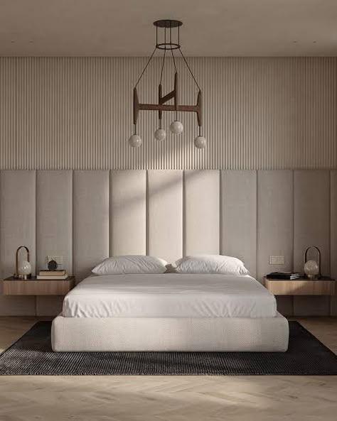 Bed Headboard Ideas Modern, Headboard Ideas Bedroom Modern, Wall To Wall Headboard, Bedroom Headboard Wall Ideas, Wall Headboard Ideas, Calm Interior, Wall Headboard, Café Design, Bed Headboard Design