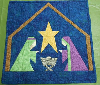 Nativity Quilt Block, Nativity Wall Hanging, Nativity Quilt Wall Hanging, Nativity Quilt Patterns, Nativity Quilt, Christmas Quilt Blocks, Foundation Paper Piecing Patterns, Christmas Quilt Patterns, Paper Pieced Quilt