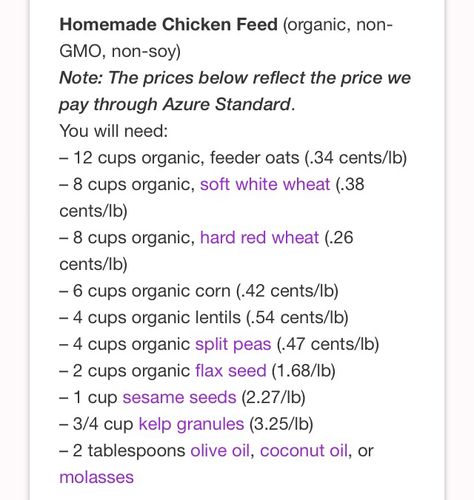 Homemade chicken feed Chicken Feed Recipe Homemade, How To Make Your Own Chicken Feed, Homemade Chicken Feed Cheap, Homemade Quail Feed, Cheap Chicken Feed, Homemade Chicken Feed For Layers, Chicken Feed Recipe, Chicken Knowledge, Homesteading Goals