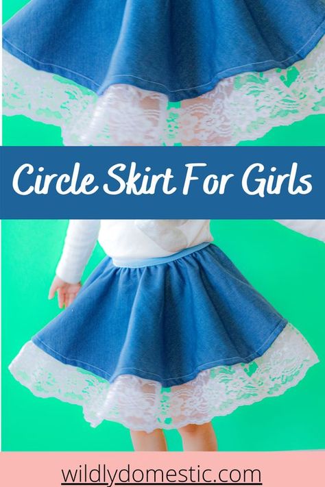 Circle skirts are the easiest kind of skirt you can make and it is perfect for little girl because it is made for twirling! Here is an easy tutorial to make a circle skirt for little girls! Flowy Skirt Pattern, Easy Sewing Ideas, Make A Circle Skirt, Girls Circle Skirt, Easy Sewing Patterns Free, Girls Skirt Patterns, Girls Long Skirts, Circle Skirt Pattern, Summer Sewing Projects