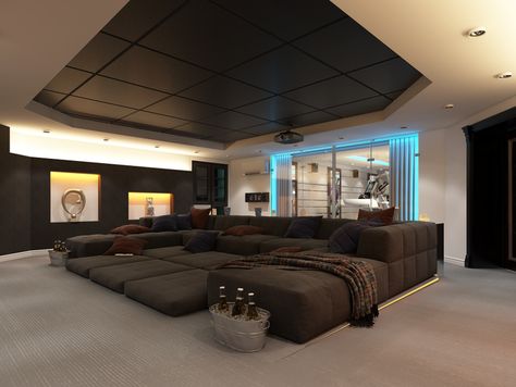 Small Home Theaters, Bilik Permainan, Home Theater Room Design, Theater Room Design, Home Theater Furniture, Home Cinema Room, Best Home Theater, Home Theater Rooms, Home Theater Design