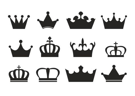 Monochrome Pictures, Queen Crown Svg, Tiara Svg, King Crown Tattoo, Crown Tattoos For Women, Queen Crown Tattoo, Small Crown Tattoo, Crown Silhouette, Crown Drawing