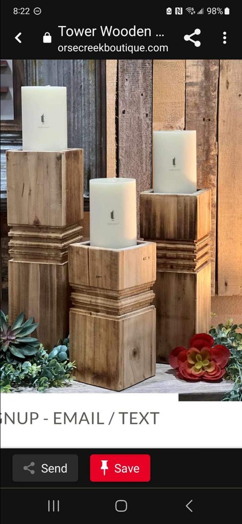 Scrap 4x4 Wood Projects, 6x6 Wood Projects Ideas, 4x4 Post Projects, Wood Block Projects, 4x4 Candle Holders, Diy Wooden Candle Holders, Woodworking Candle Holder, Diy Outdoor Candle Holders, Wooden Candle Holders Rustic