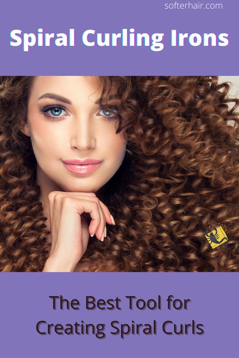 Spiral Curls With Curling Iron, How To Make Spiral Curls, How To Spiral Curl Hair, How To Get Spiral Curls, Spiral Curls Short Hair, Spiral Curls For Medium Hair, Spiral Curls For Long Hair, Spiral Hairstyles, Spiral Curling Iron