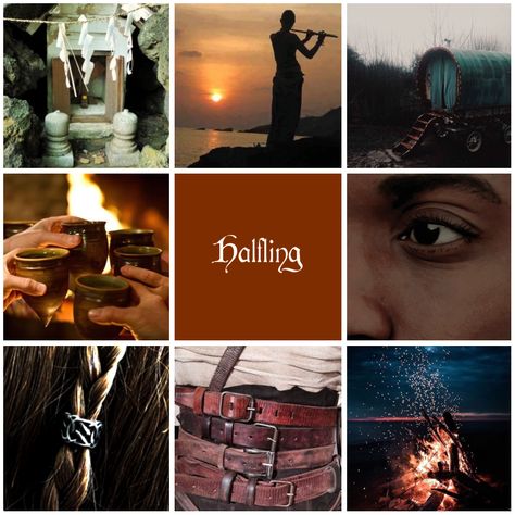 Halfling moodboard Dnd Halfling Aesthetic, Halfling Aesthetic, Dnd Halfling, Class Aesthetic, Dungeons And Dragons Board, Tiefling Bard, D D Classes, Fantasy Races, High Fantasy