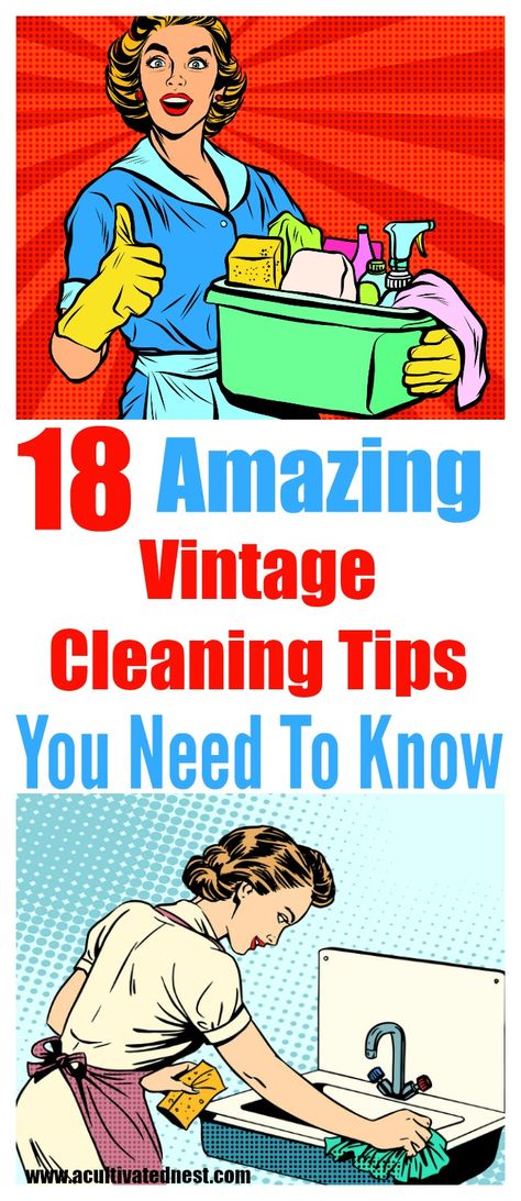 18 Home Cleaning Hacks from Grandma- Ever wondered how people cleaned their homes in olden times? Their cleaning methods were usually naturally-derived, inexpensive, and effective! Check out these frugal, old-fashioned cleaning hacks that your grandma probably used all the time! | frugal living, inexpensive ways to clean your home, homemade cleaning products, #cleaningTips #cleaning #homemaking #hacks Vintage Cleaning, Clean Hacks, Home Cleaning Hacks, Clean Baking Pans, Cleaning Painted Walls, Clean Fashion, Deep Cleaning Tips, Homemade Cleaning Products, Simple Life Hacks