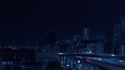 Cyberpunk Horizontal Wallpaper, Dark City Desktop Wallpaper, Blue Hour Wallpaper Laptop, Blue Night City Aesthetic, Midnight Blue Aesthetic Wallpaper Laptop, Blue Hour Wallpaper Pc, Dark Blue Aesthetic Laptop Wallpaper, Ipad Wallpaper Blue Dark, Blue Hour Wallpaper Desktop