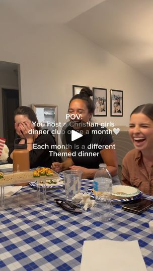 134K views · 20K reactions | Here’s your sign to start a Christian girls “dinner club!”

- pick a themed dinner and have everyone pick something to bring within that theme

- I usually just pick a topic that the lord puts on my heart to talk about (super casual) tonight we talked about what our days look like with Jesus (kind of like our daily “routine”

My heart for this wasn’t to follow a curriculum but to just have open conversations about Jesus - ultimately to grow us closer in relationships with eachother and with Him! It’s been so much fun! | SYD KELL | Jesus & Motherhood | SEU Worship · What A God (Live) Christian Girls Night Ideas, Christian Girls Night, Girls Dinner, Themed Dinner, Dinner Club, About Jesus, Dinner Themes, A God, Christian Women