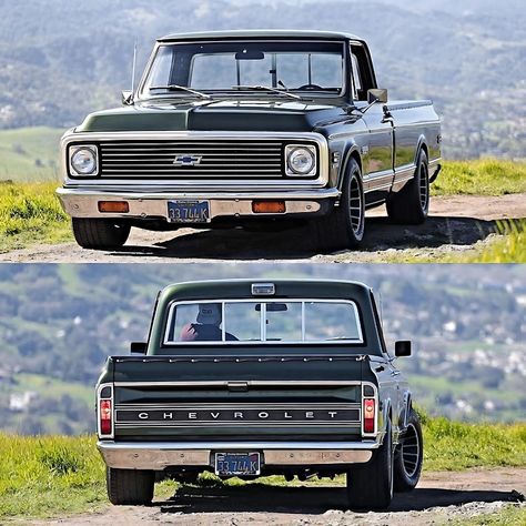 Classic Cars Trucks Chevy, Single Cab Trucks, Chevy Trucks Silverado, 72 Chevy Truck, Vintage Pickup, Vintage Pickup Trucks, Lowered Trucks, C10 Chevy Truck, Custom Chevy Trucks