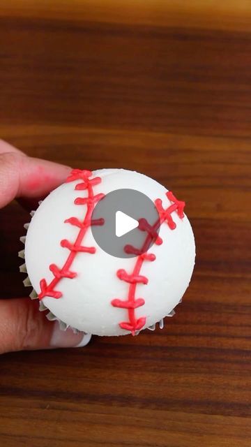 Erin | Caker & Content Creator | Point Pleasant, NJ on Instagram: "TRY THIS TECHNIQUE IMMEDIATELY!!!! I used this technique to make baseball cupcakes for my son’s baseball themed birthday party.  Pipe buttercream into a round silicone mold and top with cupcakes.  Let chill, then remove and pipe baseball stitching.  SO EASY, SO FUN and SO DELICIOUS! ⚾️ • • Mold: @shorecakesupply  • • #cupcakes #cupcakedecorating #funfood #baseball #baseballparty #easyrecipes #cupcakesofinstagram #baseballcupcakes #baseballcake #buttercream #baking #birthdaycake #cakedecorating #cupcake #cupcakelove #cupcaketoppers" Baseball Cupcakes Ideas, Baseball Cupcake Cakes, Baseball Birthday Cakes, Baseball Cupcakes, Baseball Cake, Baseball Stitching, Baseball Party, Ribbon Banner, Baseball Birthday