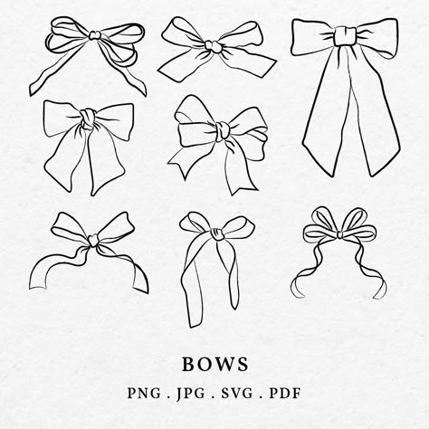 Handdrawn Wedding Invitation, Bow Line Drawing, Whimsical Line Art, Cute Bows Drawing, Bow Svg Free Cricut, Hand Drawn Invitations, Cute Bow Drawing, How To Draw A Bow, Bow Coloring Pages