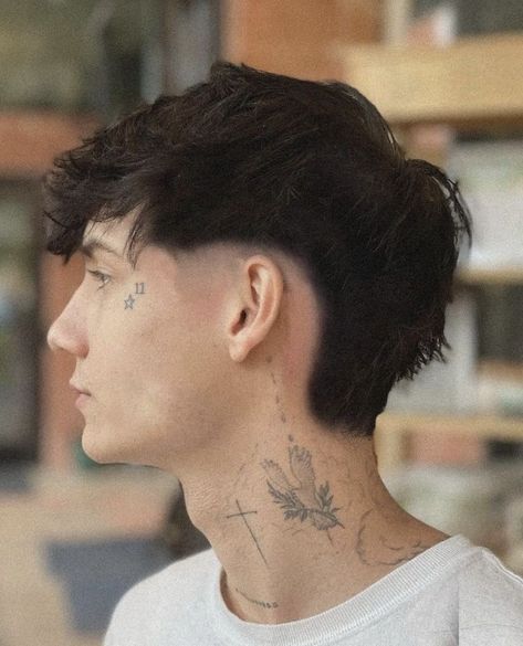 Taper Fade Haircut Mullet, Jxdn Tattoos, Mullet Hair Hombre, Fluffy Edgar Haircut, Fluffy Edgar, Edgar Haircut, Mens Haircuts Thick Hair, Taper Fade Short Hair, Young Men Haircuts