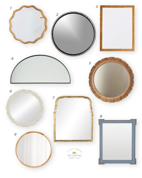 Head to the blogs for tips on finding a perfect mirror for your space! Nursery Interior Design, Nursery Interior, Nursery Design, How To Decorate, Nursery Art, Mirror Decor, Southern California, Baby Room, Nursery Decor