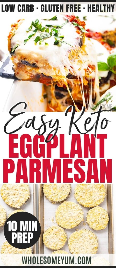 Healthy Keto Eggplant Parmesan Low Carb Eggplant Recipes, Keto Eggplant Parmesan, Healthy Eggplant Parmesan, Keto Eggplant, Eggplant Parmesan Recipe, Healthy Eggplant, Low Carb Healthy, Eggplant Recipes Parmesan, Keto Casseroles