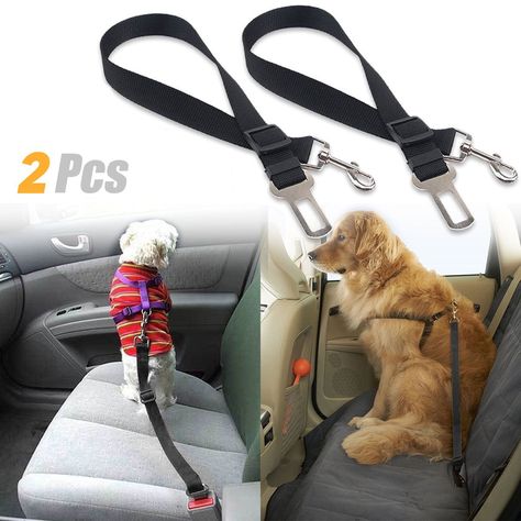 Buy TSV 2 Pcs Adjustable Pet Dog Cat Car Seat Belt Safety Leads Vehicle Seatbelt Harness, Made from Nylon Fabric, Black at Walmart.com Dog Car Seat Belt, Dogs Photos, Photos Animals, Dog Seat Belt, Dog Seat, Dogs Lover, Dog Brain, Pet Car Seat, Dog Car Seats