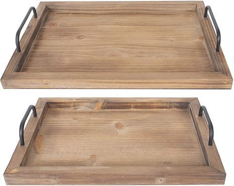 Wooden Bar Top, Rustic Serving Trays, Graduation Party Foods, Vintage Serving Trays, Serving Tray Set, Coffee Tray, Food Serving Trays, Vintage Food, Wooden Serving Trays