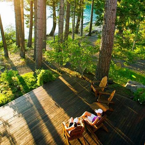 37 ideal cabin getaways - SFGate Cottage Summer, Rustic Cabins, Stone Fireplaces, Family Summer Vacation, Long Lake, Iron Chandelier, Lake Vacation, Knotty Pine, Camp Style