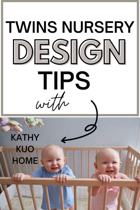 Natalie chats with interior design, Kathy Kuo about twin nursery design tips for expecting and new parents of twins. Small Twin Nursery Ideas, Twin Girls Nursery Ideas, Twin Nursery Set Up Layout, Twin Boy Nursery Ideas, Twin Nursery Layout, Nursery Ideas Twins Boy And Girl, Twins Nursery Ideas, Nursery Ideas For Twins Boy And Girl, Twin Baby Room Ideas