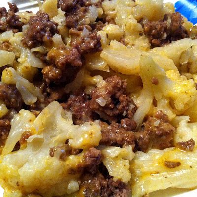 Cheeseburger Cauliflower @keyingredient #cheese #cheddar Cheeseburger Cauliflower, Thm Recipes, Low Carb Eating, Low Carb Paleo, Think Food, Low Carb Dinner, Cauliflower Recipes, No Carb Diets, Low Carb Keto