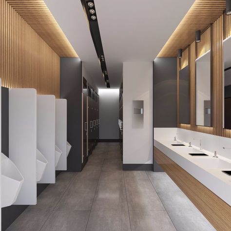 Corporate Restroom Design, Luxury Public Restroom Design, Office Toilet Design Modern, Public Wc Design, Modern Public Bathroom, Office Toilet Design, Public Toilet Interior, Public Bathroom Ideas, Restrooms Design