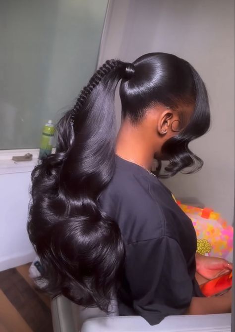 Hairstyles Straight Hair, Hairstyles Black Hair, Weave Ponytail Hairstyles, Sleek Ponytail Hairstyles, Hairstyles Straight, Black Ponytail Hairstyles, Birthday Hairstyles, Quick Weave Hairstyles, Box Braids Hairstyles For Black Women