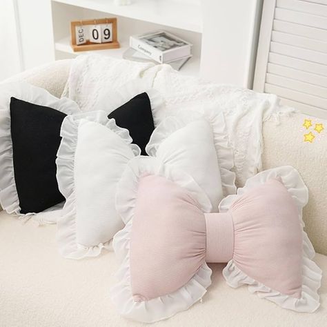 Amazon.com: OWTERY 15 in Bow Pillow Bow Shaped Pillow Decorative - 3 Colors Cute Bow Shaped Pillows, Lace Bowknot Throw Pillow, Bow Throw Pillow, Pink Bow Pillow for Sofa Couch Bed Living Room Bedroom (Pink) : Home & Kitchen Bow Pillow, Shaped Pillows, Pillow For Sofa, Bow Pillows, Bank Bed, Pink Throw, Simple Sofa, Pink Throw Pillows, Pillow Pink